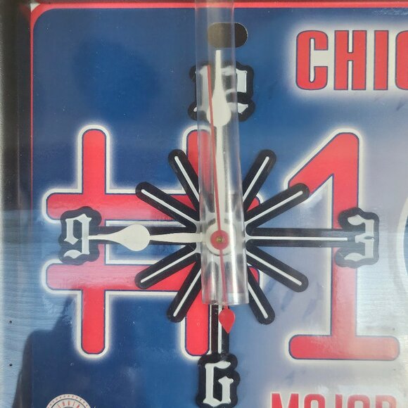 Chicago Cubs MLB License Plate, Quartz Clock #1 Fan NIB - Picture 2 of 14